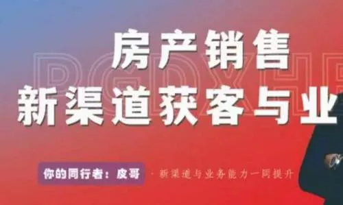 【百度云】皮哥《房产销售新渠道获客与业务》完结版课程视频合集